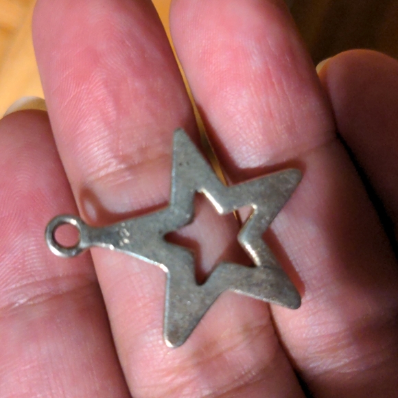 Vintage Sterling silver 925 large star pendant - Picture 2 of 4